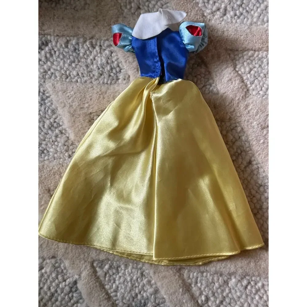 Barbie Snow White Princess Dress Disney Fashion Doll Clothes Blue Yellow Gown